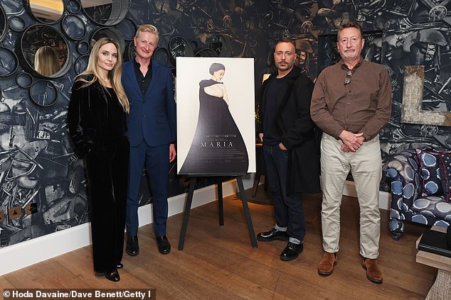 Angelina Jolie put on a chic display as she attended a screening of her new film, Maria, in London on Saturday