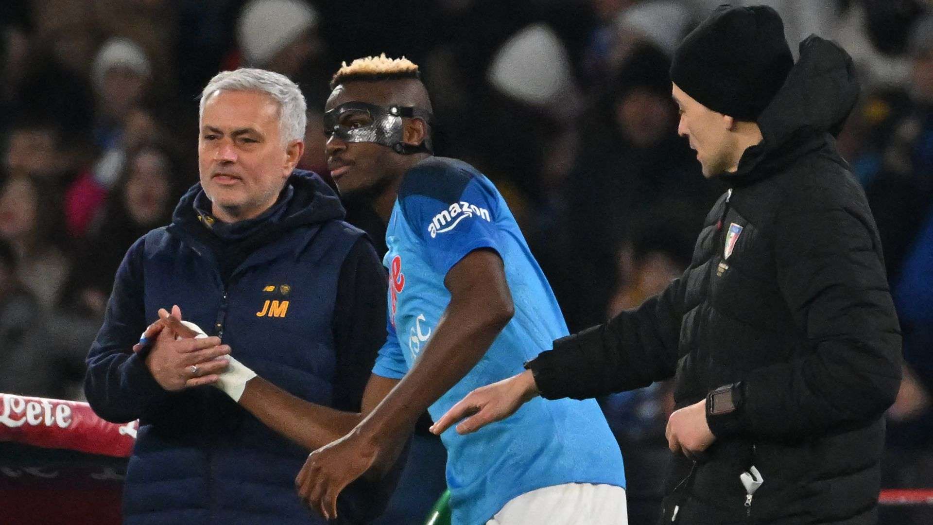 Victor Osimhen Jose Mourinho Napoli Roma Serie A