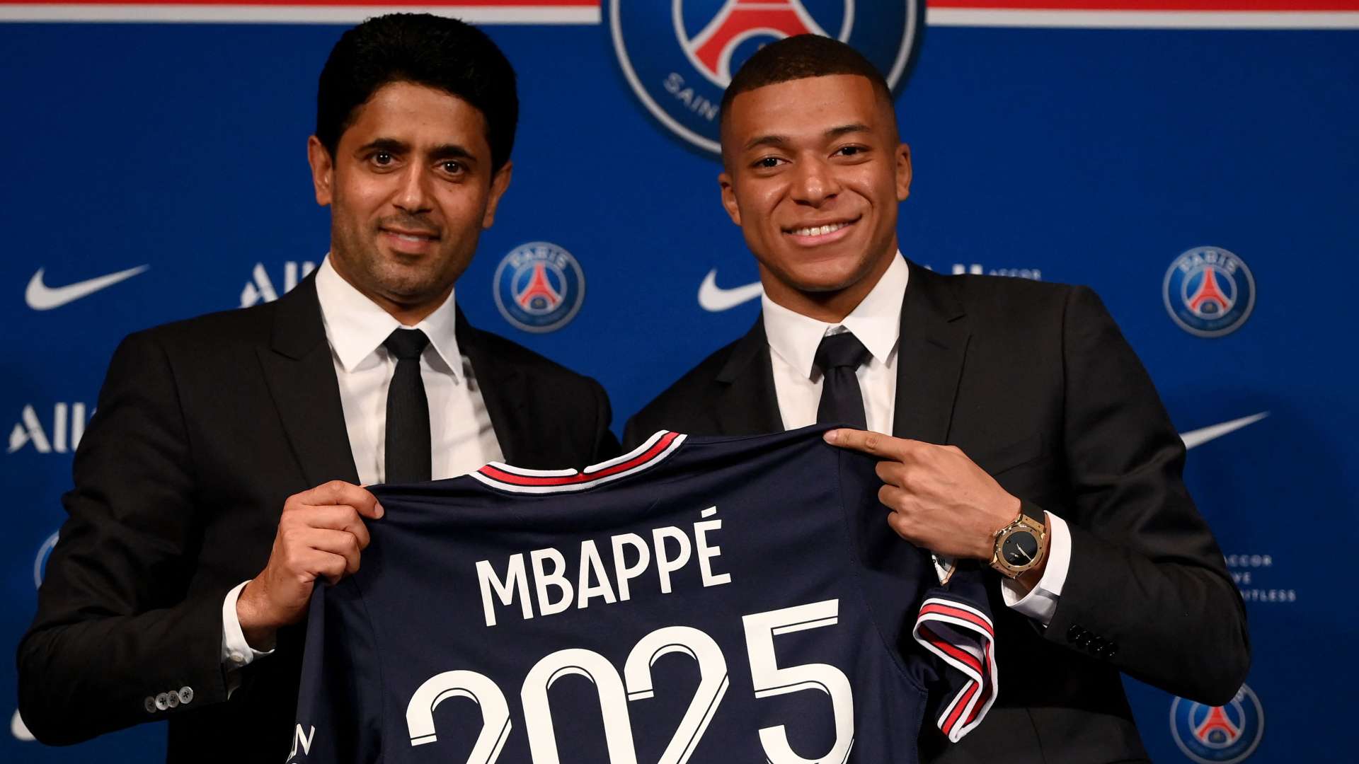 Nasser Al-Khelaifi Kylian Mbappe PSG