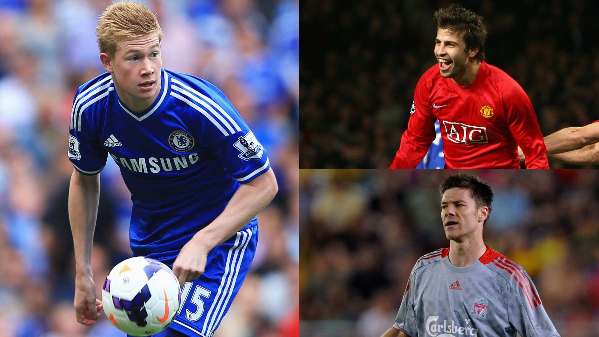 Kevin De Bruyne Gerard Pique Xabi Alonso Transfer mistakes GFX