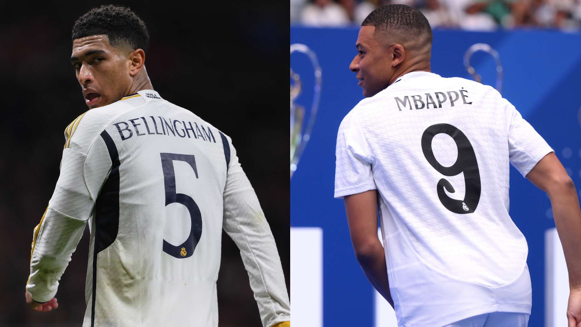 Jude Bellingham Kylian Mbappe shirt Real Madrid