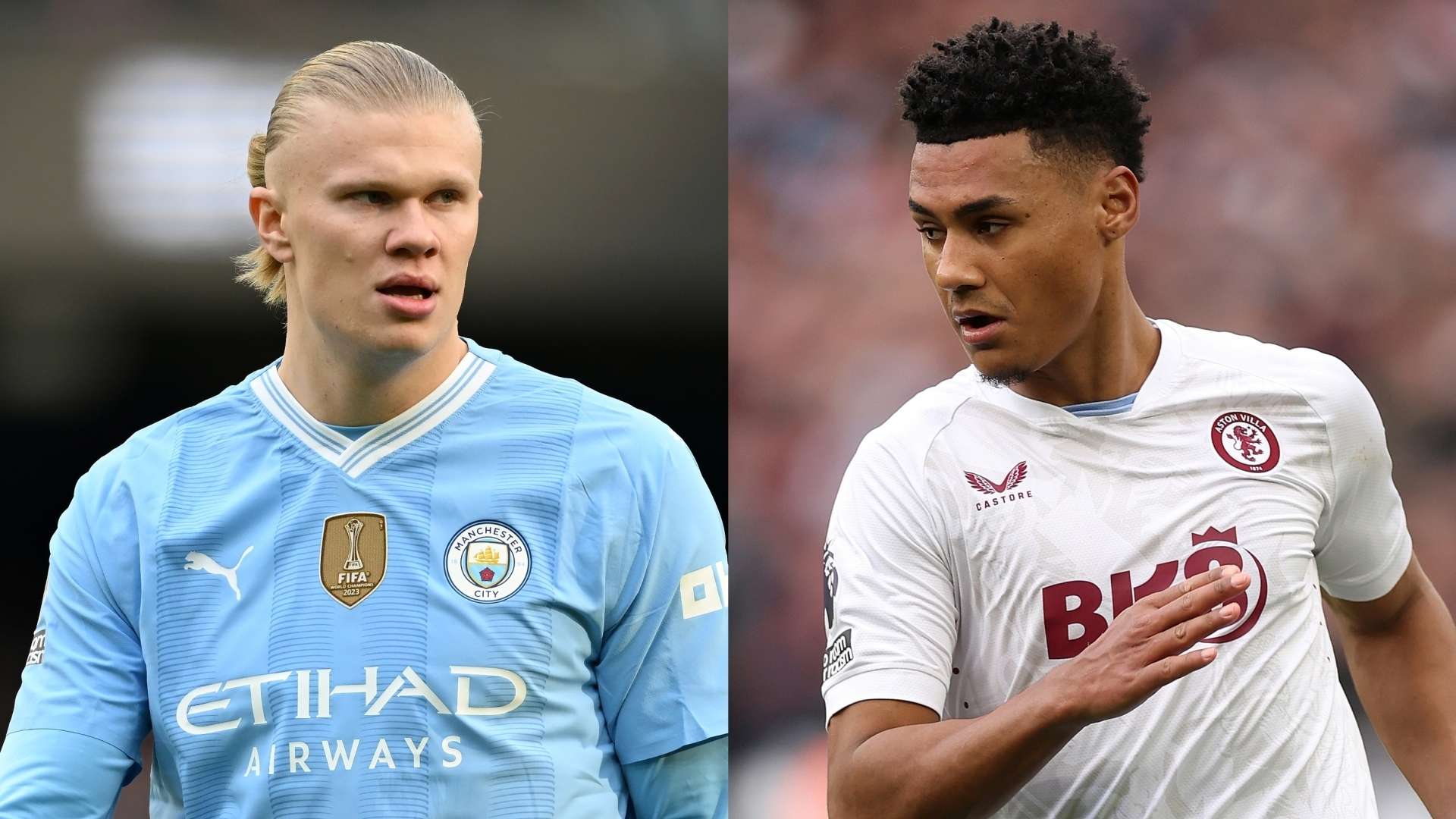 Erling Haaland Man City Ollie Watkins Aston Villa