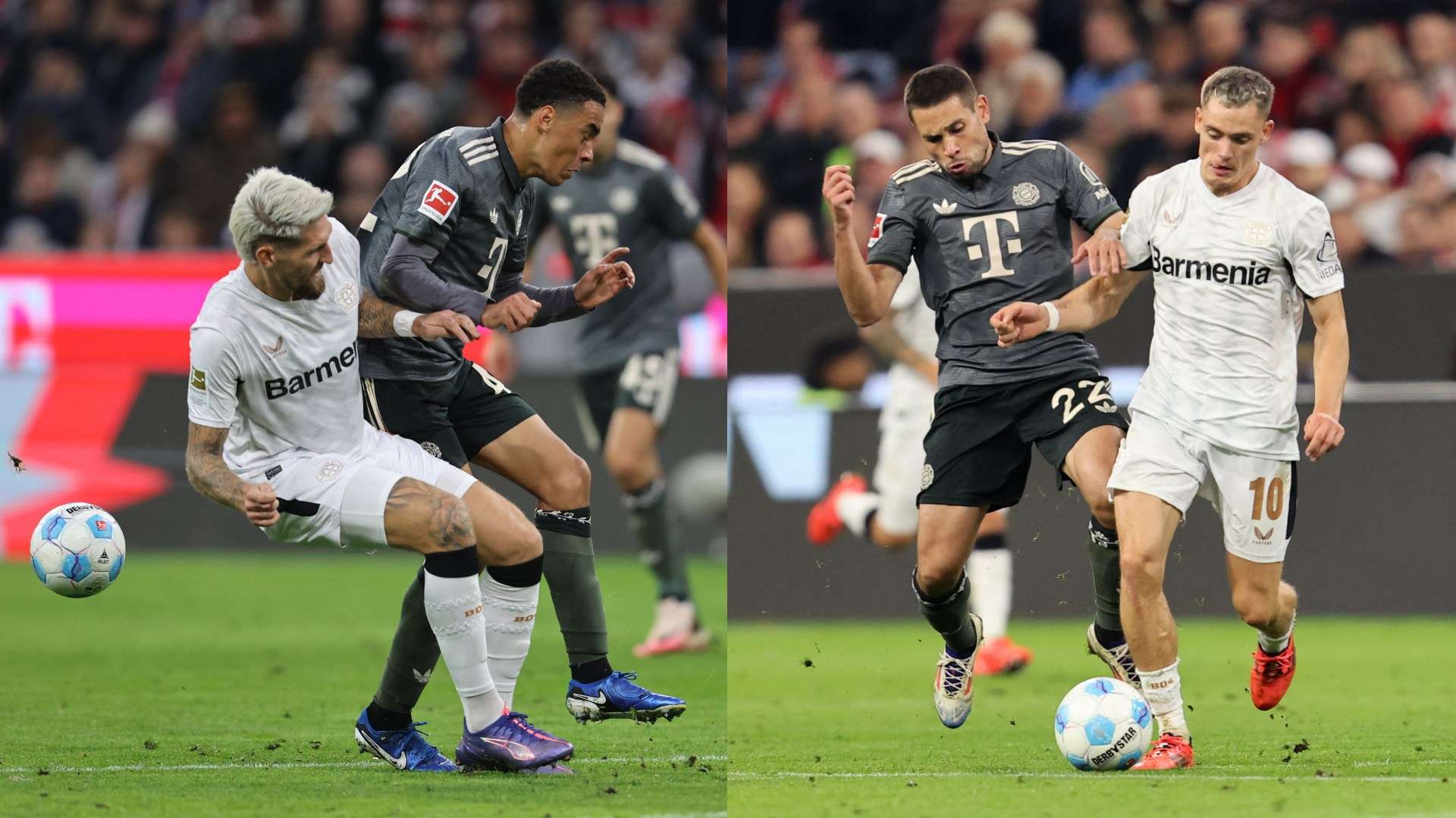 Florian Wirtz v Jamal Musiala Bayern Munich Bayer 04 Leverkusen