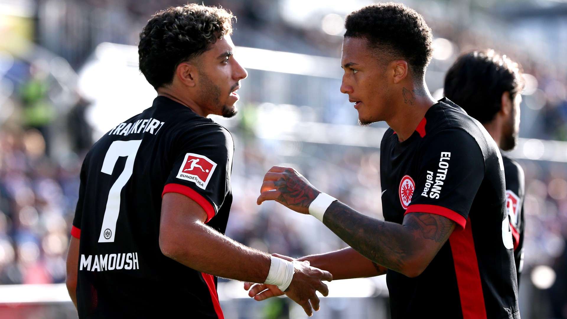 Tuta of Eintracht Frankfurt celebrates scoring his team