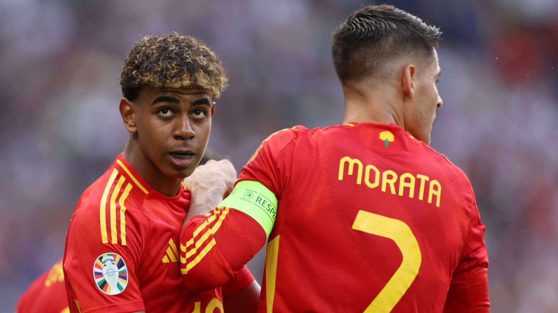 Lamine Yamal Alvaro Morata Spain Euro 2024