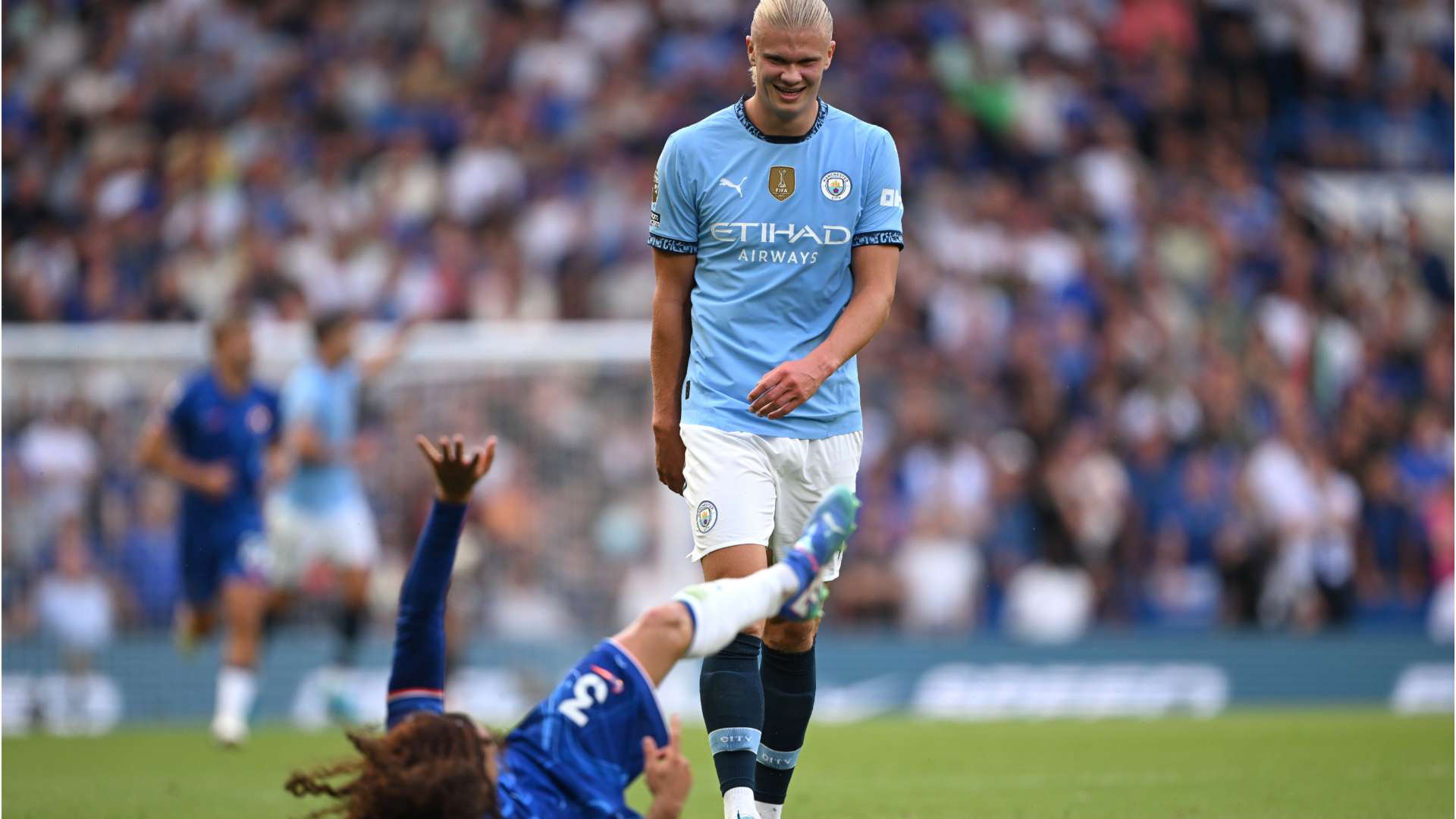 Erling Haaland Marc Cucurella Manchester City Chelsea 2024-25